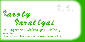 karoly varallyai business card